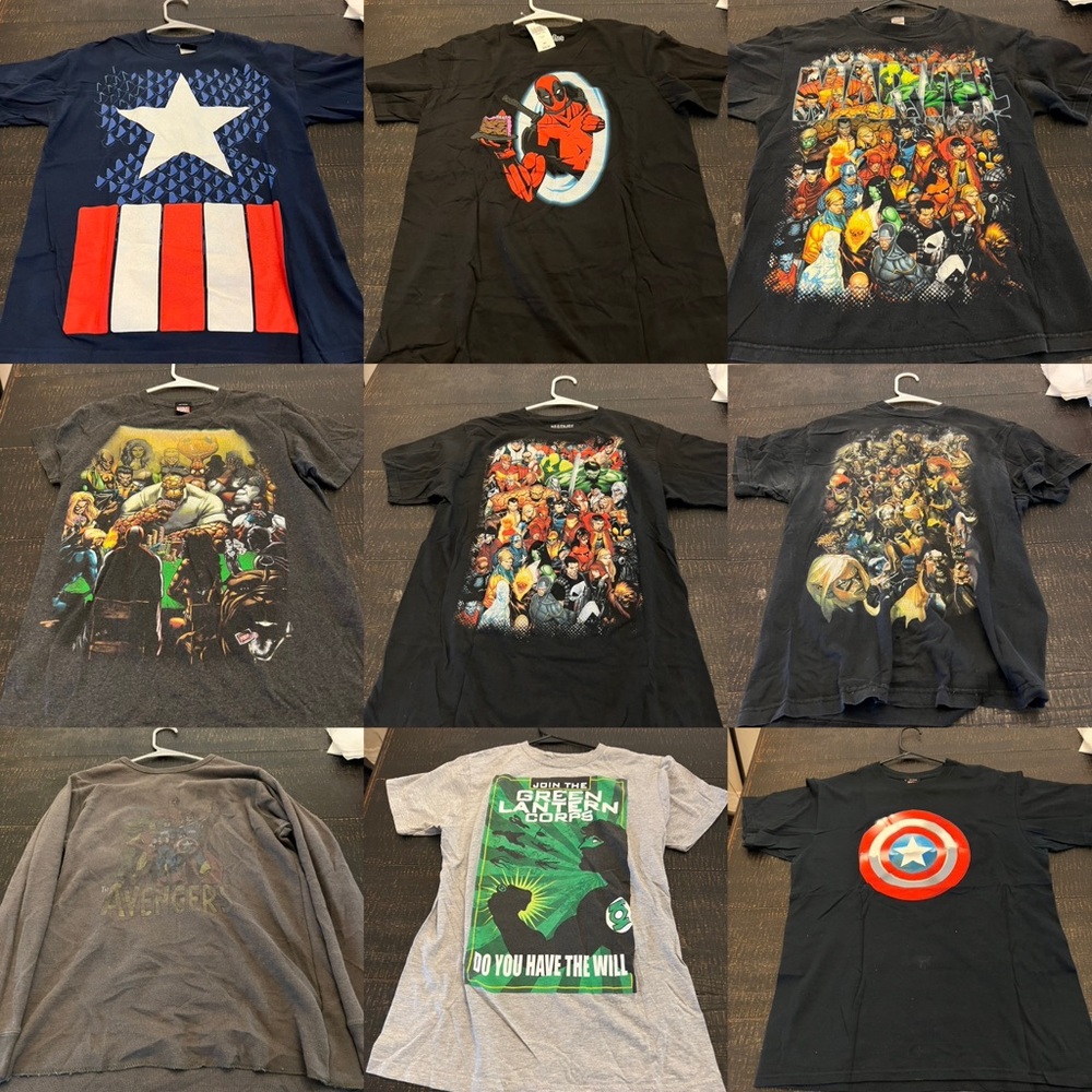 Lot of 11 Vintage “Marvel Comics” T-Shirts